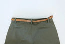 Woolies mid rise straight leg olive chino with belt - 14-4