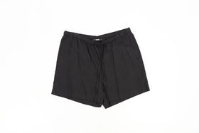 Black linen shorts  - M
