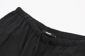 Black linen shorts  - M - 0