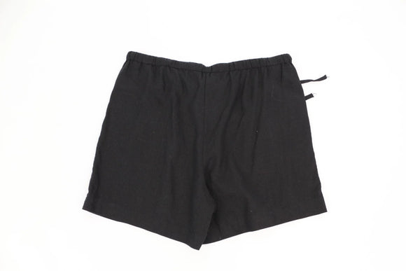 Black linen shorts  - M