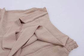 Beige wide leg trousers - M - 0