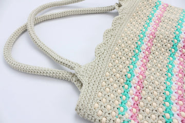 Handcrafted Beaded Crochet Bag – Artisanal Texture | One Size - 0