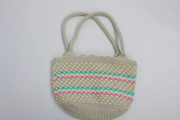 Crochet bag with beads