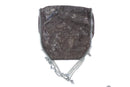 Black suede bag with chain straps-2