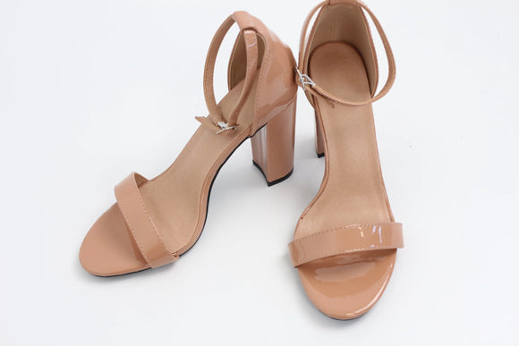 Nude strappy high heels - 5