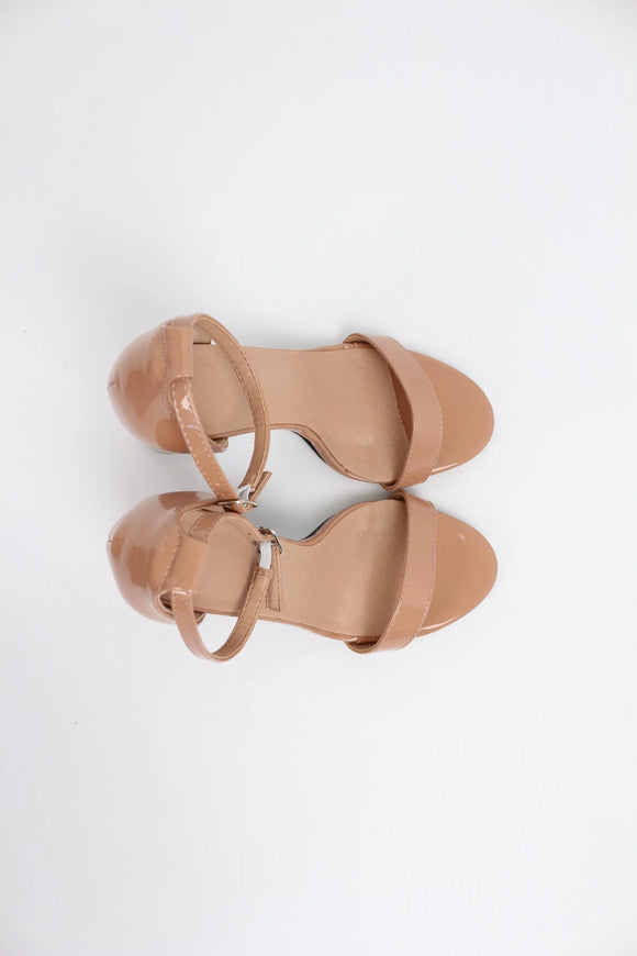 Nude strappy high heels - 5