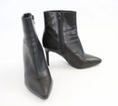 Gianna black leather pointy boots - 4-1