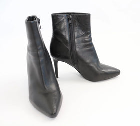 Gianna black leather pointy boots - 4
