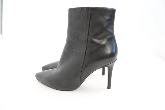 Gianna black leather pointy boots - 4