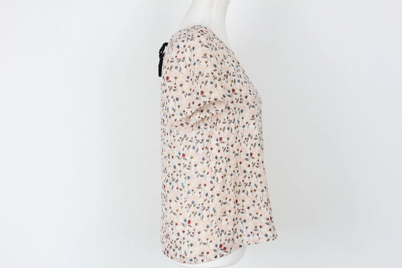 Pink and white blouse - S