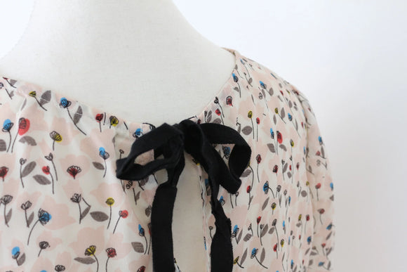 Pink and white blouse - S