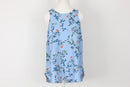 Woolies blue floral sleeveless blouse - 14-1