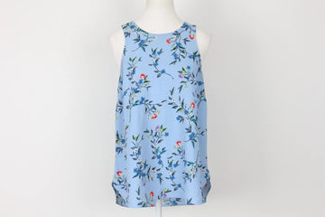Woolworths Blue Floral Sleeveless Blouse – Size 14