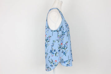 Woolworths Blue Floral Sleeveless Blouse – Size 14 - 0