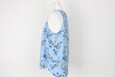Woolies blue floral sleeveless blouse - 14-4
