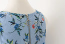 Woolies blue floral sleeveless blouse - 14-5