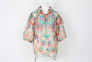 Multi colour printed puff sleeve blouse - L-1