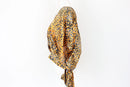 Yellow and grey satin cheetah print blouse - L-4