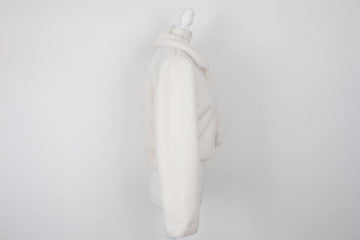 Truworths White Faux Fur Cropped Jacket - 0