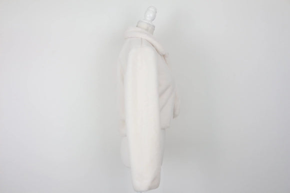 Truworths white faux fur cropped jacket