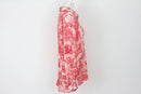 Red and white pleated shirt - S-2