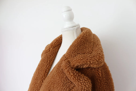 Teddy Bear midi coat - S