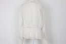 White long sleeve buttoned-down blouse - M-3