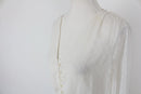 White long sleeve buttoned-down blouse - M-5