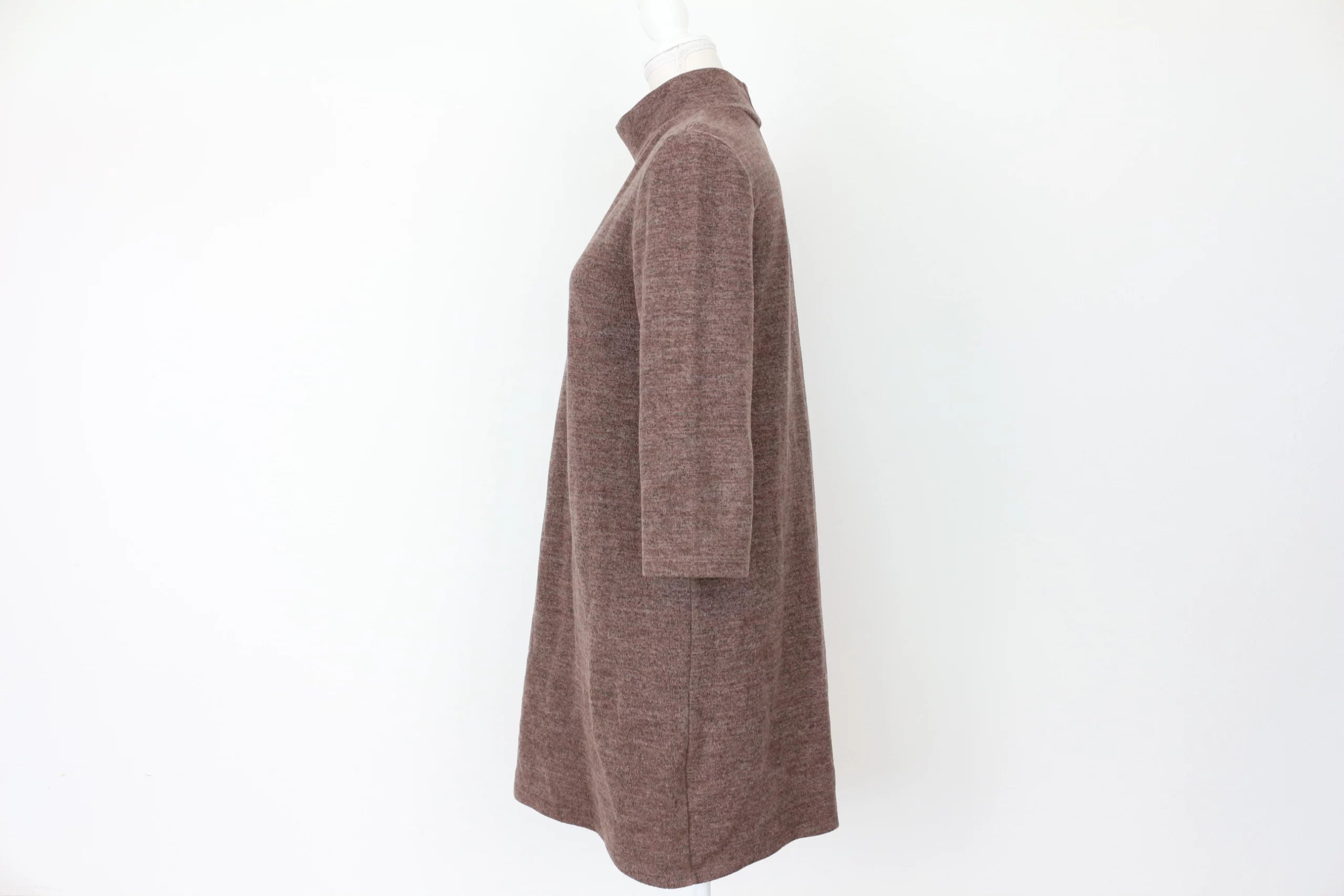 Zara Brown Knitted Turtleneck Sweater Dress – M