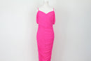 Bright pink slinky dress - L-1