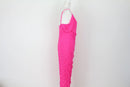Bright pink slinky dress - L-2