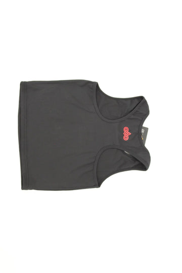 Black ribbed racer back crop top - M - 0