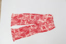 Red and white pleated trousers - S-1