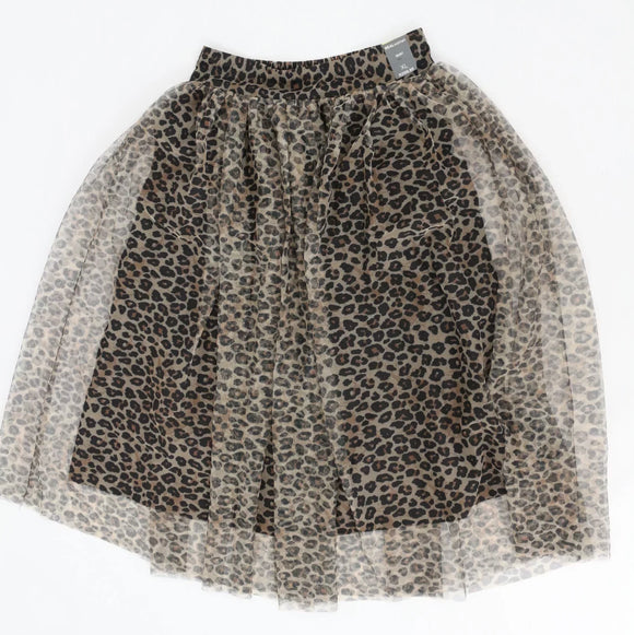 Leopard print midi skirt - XL