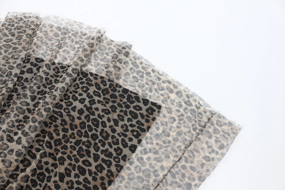 Leopard print midi skirt - XL