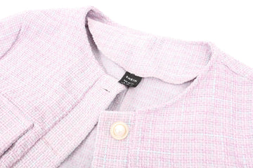 Shein Lilac Tweed-Style Cropped Jacket – S - 0