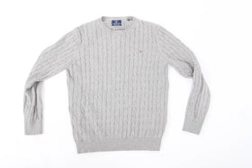 GANT grey cableknit jersey - L