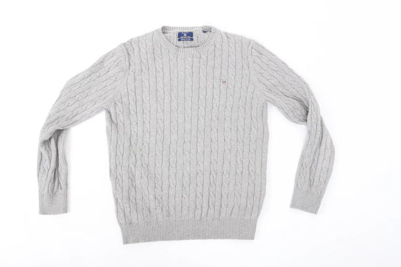 GANT grey cableknit jersey - L