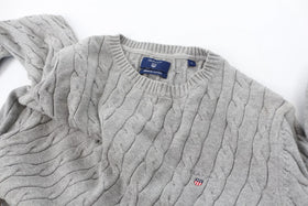 GANT grey cableknit jersey - L - 0