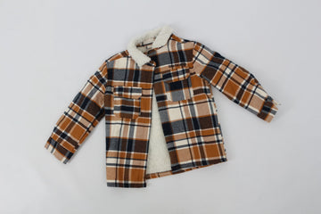 Earthchild Kids Plaid Fleece-Lined Shacket