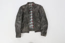 Vintage faux leather patchwork jacket - L-1