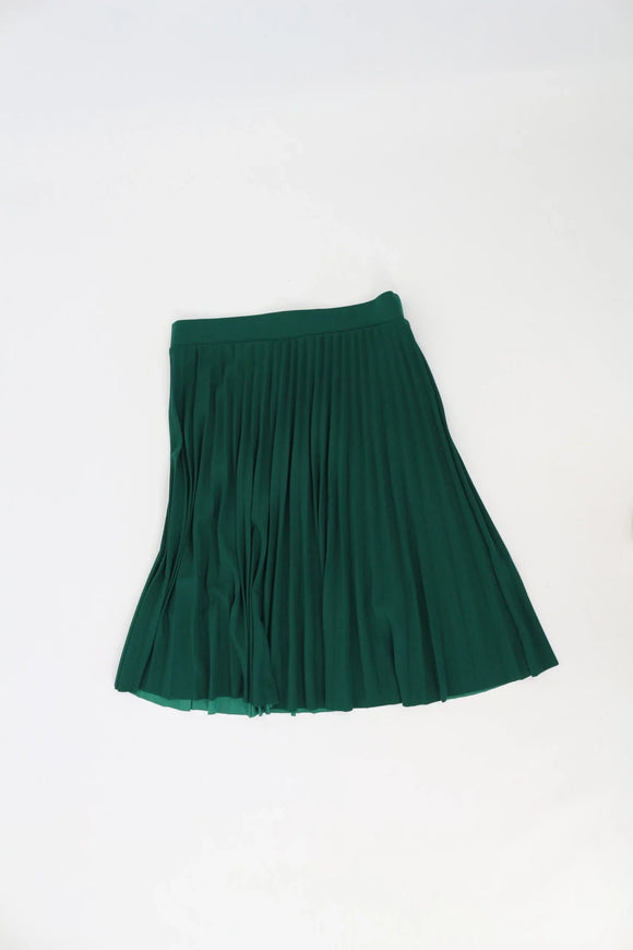 Truworths green pleated midi skirt