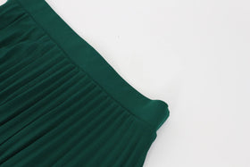 Truworths green pleated midi skirt - 0