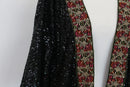 YDE Black sequin kimono with bohemian style embroidery - L-3