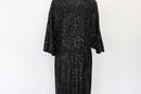 YDE Black sequin kimono with bohemian style embroidery - L-5