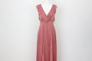YDE Pink pleated chiffon maxi dress - M-1