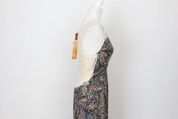 YDE Bohemian style maxi dress with crochet back - M