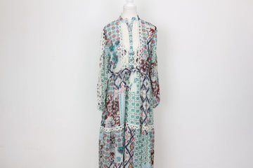 YDE Bohemian Long-Sleeve Chiffon Dress – Flowing & Lightweight | Size M | Brand New