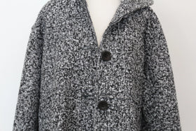 YDE Teddy bear black and white jacket with pockets and hood - M - 0
