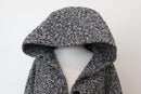 YDE Teddy bear black and white jacket with pockets and hood - M-4